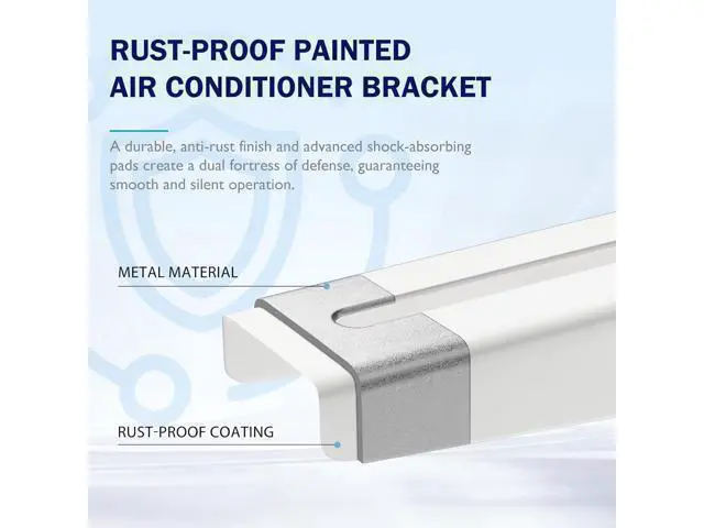 Alt view image 3 of 7 - Mini Split Wall Mounting Bracket for Outdoor Condenser 7000-15000 BTU Universal Mini Split Heat Pump Systems Support Brackets Support up to 330 lbs