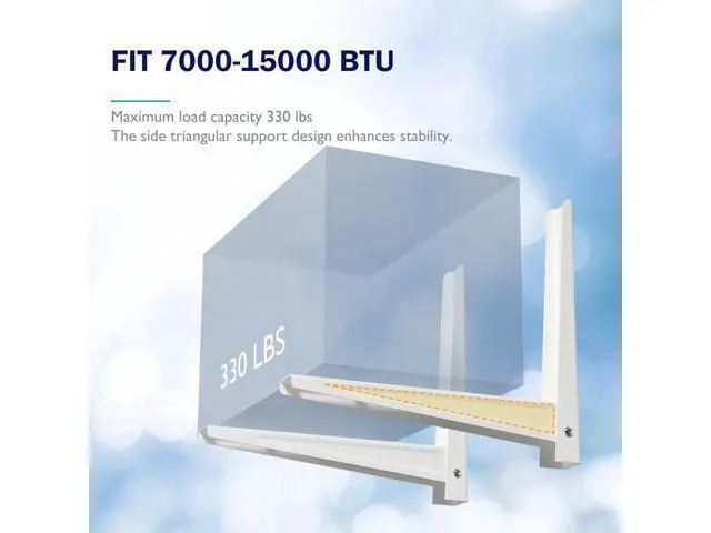 Alt view image 6 of 7 - Mini Split Wall Mounting Bracket for Outdoor Condenser 7000-15000 BTU Universal Mini Split Heat Pump Systems Support Brackets Support up to 330 lbs