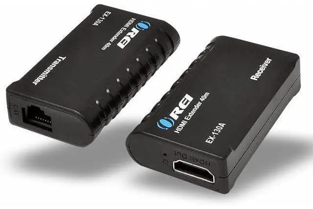 Main image of HDMI Over Ethernet Extender HDMI 1.4 with 1080p@60Hz Resolution Power Over Cable - HDMI Over CAT6 Extension Up to 131 feet (EX-130A)