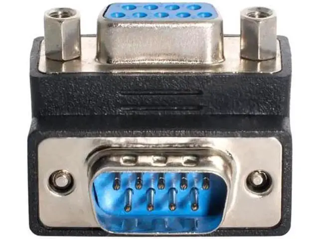 Alt view image 2 of 6 - DB-001-UP Up Angled 270 degree RS232 D-Sub 9Pin Male screw type To Female Nut type extension Adapter