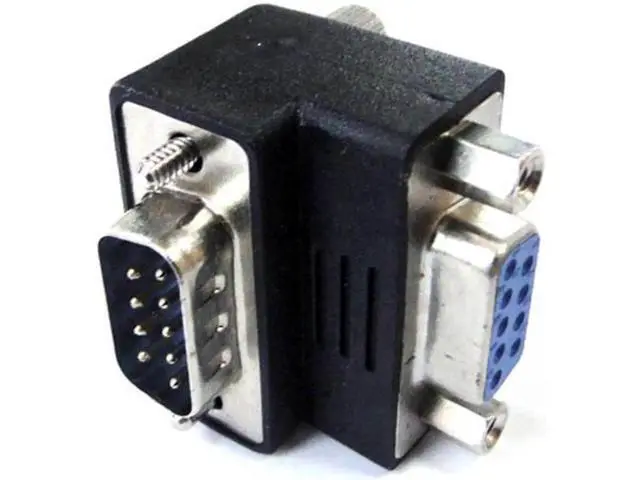 Alt view image 3 of 6 - DB-001-UP Up Angled 270 degree RS232 D-Sub 9Pin Male screw type To Female Nut type extension Adapter