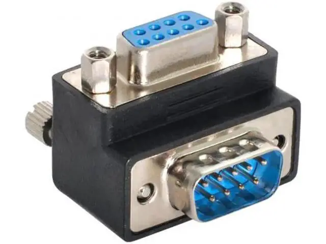 Alt view image 4 of 6 - DB-001-UP Up Angled 270 degree RS232 D-Sub 9Pin Male screw type To Female Nut type extension Adapter