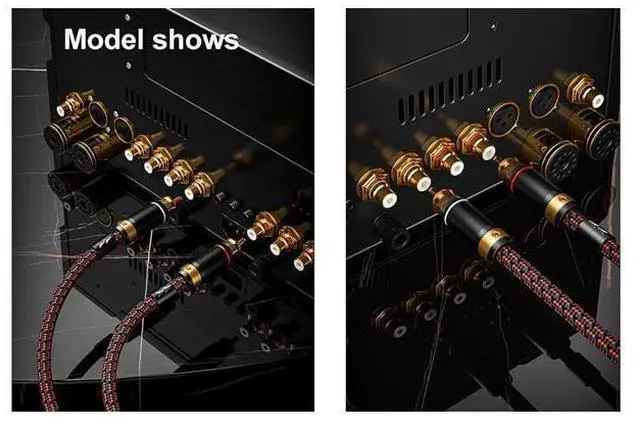 Alt view image 7 of 7 - Auidophile 2RCA Male to 2RCA Male Stereo Audio Cable Gold Plated | 4N Oxgen-Free Copper Core (3 Feet (1M))