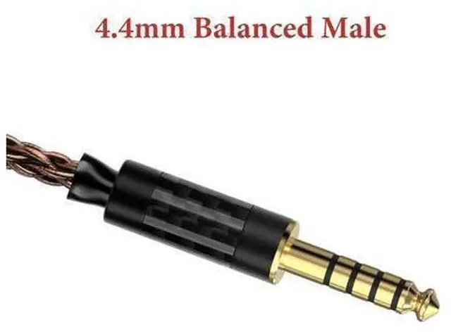 Alt view image 3 of 6 - Apollo 6NOCC 4.4mm Balanced Cable Single Crystal Copper Upgrade Extension Cord 4.4mm Male to Female Replacement Cord for HiFi Headset (4.9ft / 1.5m)