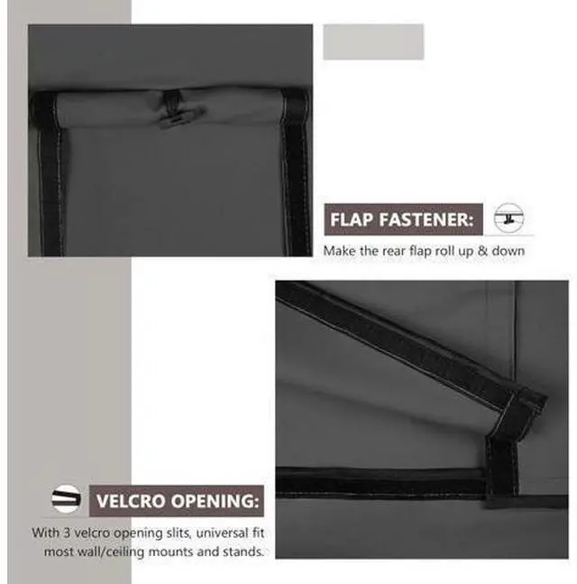 Alt view image 5 of 6 - Waterproof Outdoor TV Cover for 28-32 inch Outside Flat Screen Televisions with Mounts and Stands Black