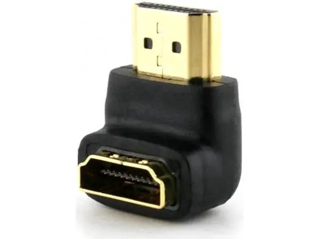 Alt view image 3 of 7 - HD-010 90 Degree Down Angled HDMI 1.4 Male to Female Extension Adapter Converter