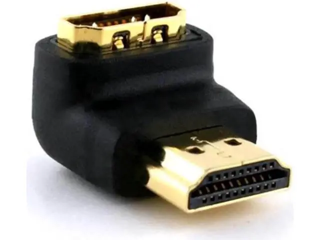 Alt view image 5 of 7 - HD-010 90 Degree Down Angled HDMI 1.4 Male to Female Extension Adapter Converter