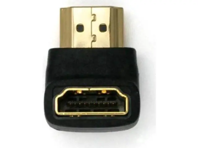 Alt view image 7 of 7 - HD-010 90 Degree Down Angled HDMI 1.4 Male to Female Extension Adapter Converter