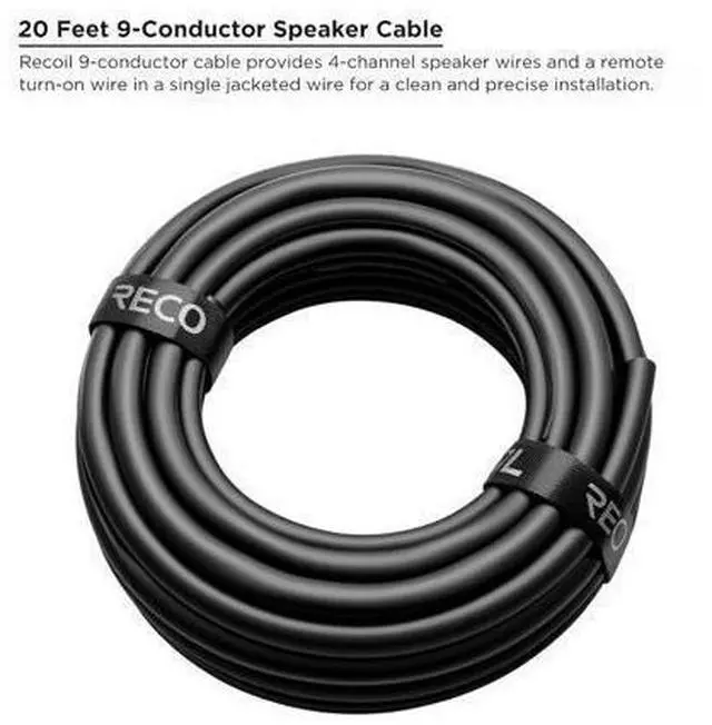 Alt view image 4 of 6 - RS916-20 20-Feet 9-Conductor Speaker Cable 16AWG CCA Ultra-Flex and Easy Peel Jacket 4 Channel Speaker Wire and Remote Wire