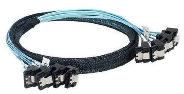 Main image of 4/6 pcs/set Sata To Sata Cable 6 Ports/Set Date Cable Sata 7 Pin To Sata 7 Pin Sas Cable 6Gbps HDD Splitter Cable For Server(Double 90 Degrees) (0.5m)