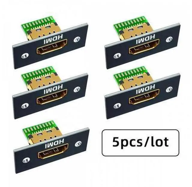 Main image of DIY OEM HDMI 8K Type-A Female Socket Connector Receptacle with Panel Mount Solder Type