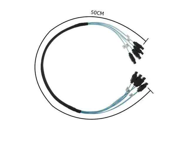 Alt view image 5 of 6 - 4/6 pcs/set Sata To Sata Cable 6 Ports/Set Date Cable Sata 7 Pin To Sata 7 Pin Sas Cable 6Gbps HDD Splitter Cable For Server(Double 90 Degrees) (0.5m)