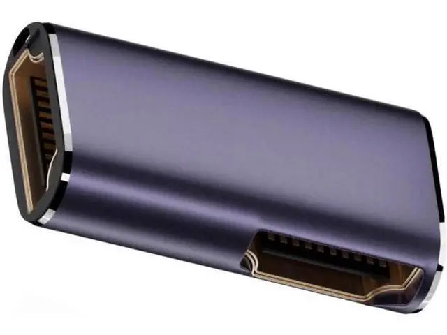 Alt view image 3 of 7 - HDMI Female to HDMI 2.1 Female 90 Degree Angled UHD Extension Gold Converter Adapter Support 8K 60hz HDTV