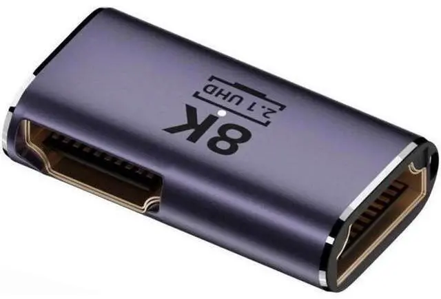 Main image of HDMI Female to HDMI 2.1 Female 90 Degree Angled UHD Extension Gold Converter Adapter Support 8K 60hz HDTV