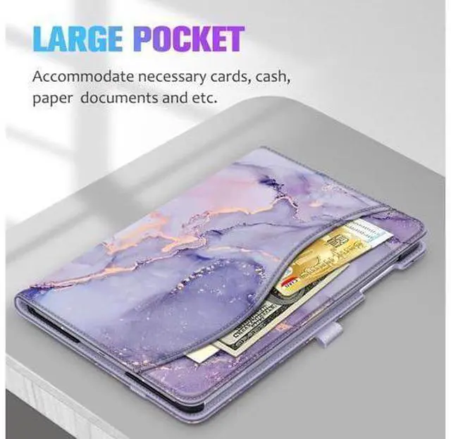Alt view image 6 of 7 - Fintie Case for Tab S10+/ S9+/ S8+/ S7 FE/ S7+ 12.4 Inch Multi-Angle Viewing Protective Cover with Pocket Auto Sleep/Wake Lilac Purple