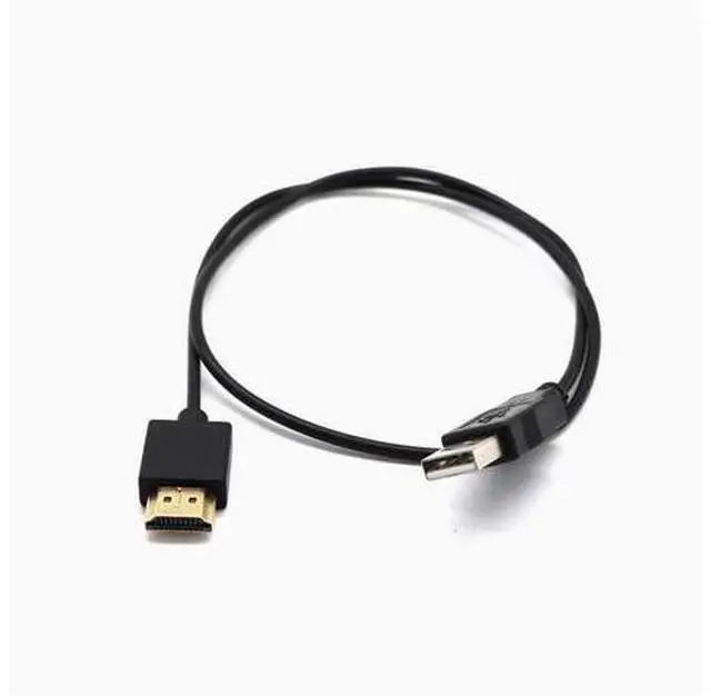 Alt view image 2 of 5 - HDMI cable HDMI male to USB power cable USB to HDMI male power cable, 0.5 m