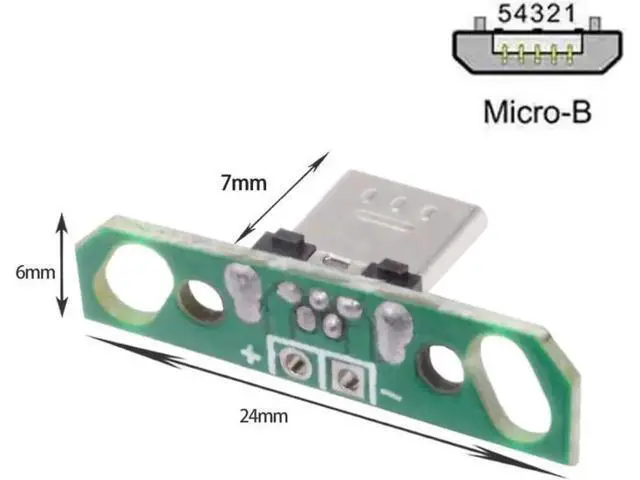 Alt view image 3 of 7 - 5 Pack USB 2.0 DIY Connector,Micro USB 2Pin Male Plug Port Repair Replacement Solder Adapter
