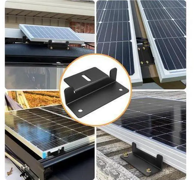 Alt view image 6 of 6 - 16 PCS Solar Panel Mounting Z Brackets Lightweight Aluminum Solar Panel Mounting Brackets for RVs Trailers Boats Vans Campers