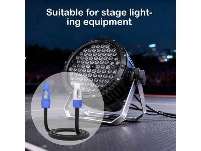 Alt view image 6 of 7 - 3 Pin PowerCon Power Cable AC PowerCon Input to Output 12AWG Power Extension Cable Fits for Stage Light LED Screen Beam Moving Head Light Audio Video Equipment and More (1.85M/6FT)