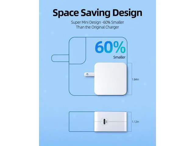 Alt view image 2 of 7 - 65W Fast GaN Charger for Galaxy Book Pro & Pro 360 Laptop (NP950QDB NP930QDB NP935QDC NP950XDB NP930XDB) Notebook 7 9 USB C Type C Mini & Compact (60% Smaller) UL Certified 7.5ft Cable