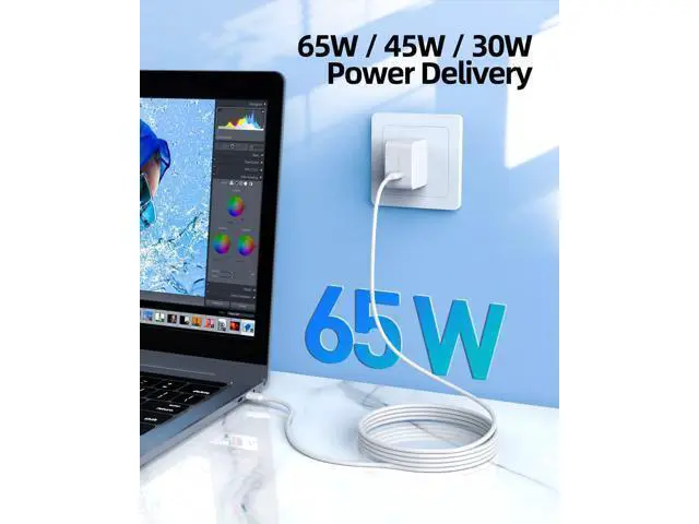 Alt view image 6 of 7 - 65W Fast GaN Charger for Galaxy Book Pro & Pro 360 Laptop (NP950QDB NP930QDB NP935QDC NP950XDB NP930XDB) Notebook 7 9 USB C Type C Mini & Compact (60% Smaller) UL Certified 7.5ft Cable