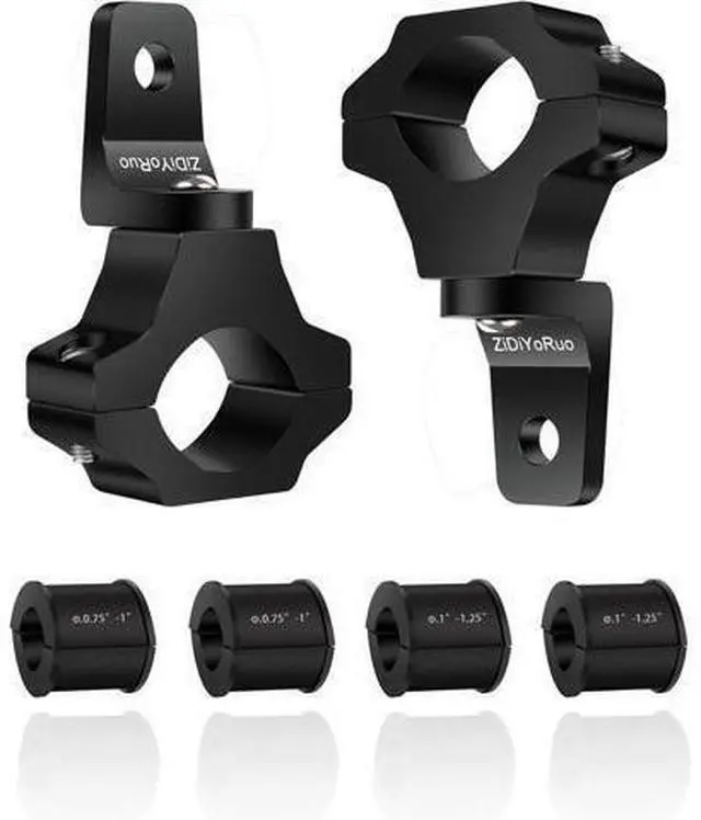 Main image of Light Bar Mount for ATV- 360° Solid Aluminum Alloy Bracket for Fog LED and Driving Lights. Fits 0.75-1.5 Bars Set of 2pcs ATV Motorcycle Light Bar Mount Bracket Tube Clamp