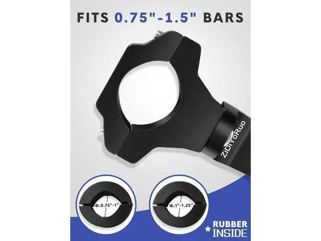 Alt view image 2 of 7 - Light Bar Mount for ATV- 360° Solid Aluminum Alloy Bracket for Fog LED and Driving Lights. Fits 0.75-1.5 Bars Set of 2pcs ATV Motorcycle Light Bar Mount Bracket Tube Clamp