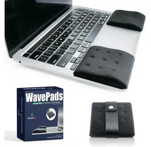 Main image of WavePads by PostureUp Original Two Pack Adjustable Wrist Rests for Laptop and Keyboard Ergonomic Memory Foam Laptop Wrist Pads for Wrist Pain & Carpal Tunnel Relief Memory Foam Wrist Support Pad