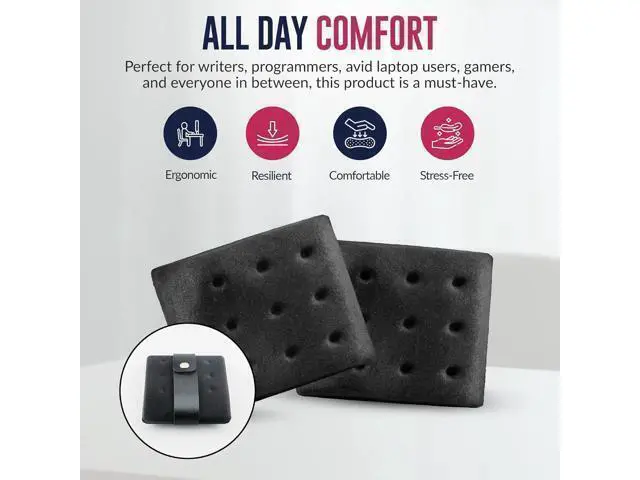 Alt view image 5 of 7 - WavePads by PostureUp Original Two Pack Adjustable Wrist Rests for Laptop and Keyboard Ergonomic Memory Foam Laptop Wrist Pads for Wrist Pain & Carpal Tunnel Relief Memory Foam Wrist Support Pad