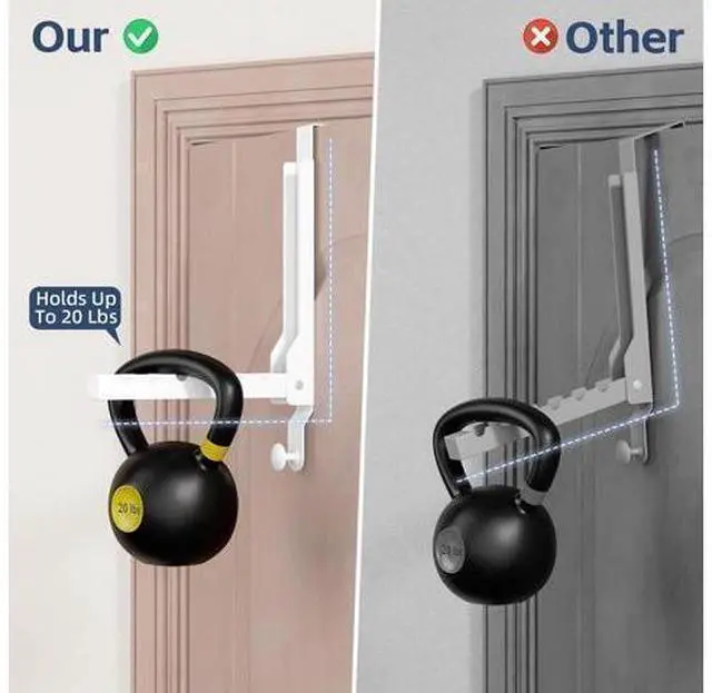 Alt view image 6 of 7 - 2 Pack Over The Door Drying Rack for Laundry Over The Door Hanger Foldable Heavy Duty Over The Door Hooks Hanger Over Door Hook for Hanging Clothes Rust-Resistant Over The Door Clothes Hanger White