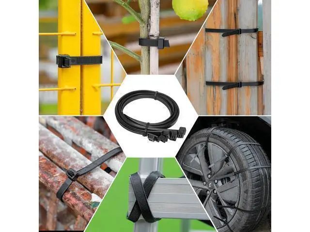 Alt view image 5 of 6 - Long Zip Ties Heavy Duty 24 inch400 LBS Tensile Strength With Double Sided Toothed Super Durable Cable Ties Extra Large Wire Ties Adjustable Nylon Tie Wraps for Indoor Outdoor 100 Pack Black