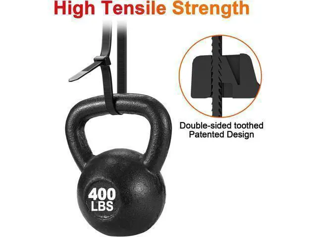 Alt view image 4 of 6 - Long Zip Ties Heavy Duty 24 inch400 LBS Tensile Strength With Double Sided Toothed Super Durable Cable Ties Extra Large Wire Ties Adjustable Nylon Tie Wraps for Indoor Outdoor 100 Pack Black