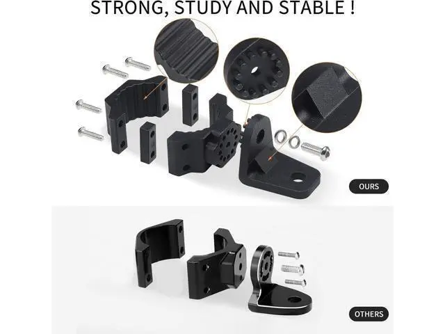 Alt view image 7 of 7 - UTV Whip Light Mount & Light Bar Bracket - Heavy Duty 1.75- 2 Roll Cage Clamp with 360° Rotation Aluminum Flag/Off-Road Light Mount for Polaris RZR Can Am Jeep
