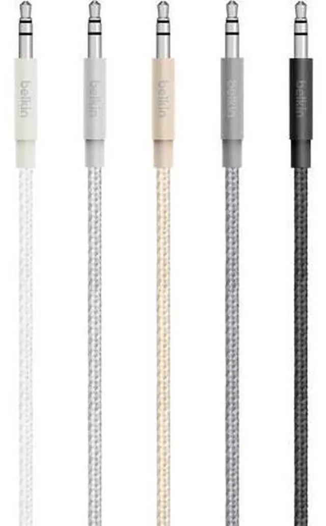 Alt view image 2 of 3 - MiXiT Metallic Aux / Auxiliary Cable 4 Feet (Black)