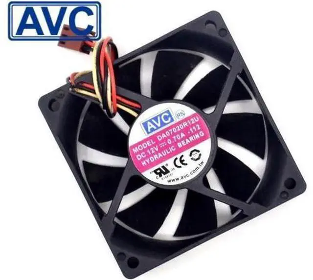 Main image of 2pcs DA07020R12U 7020 7cm 70x70x20mm Server Square Fan DC 12V 0.7A cooling fan