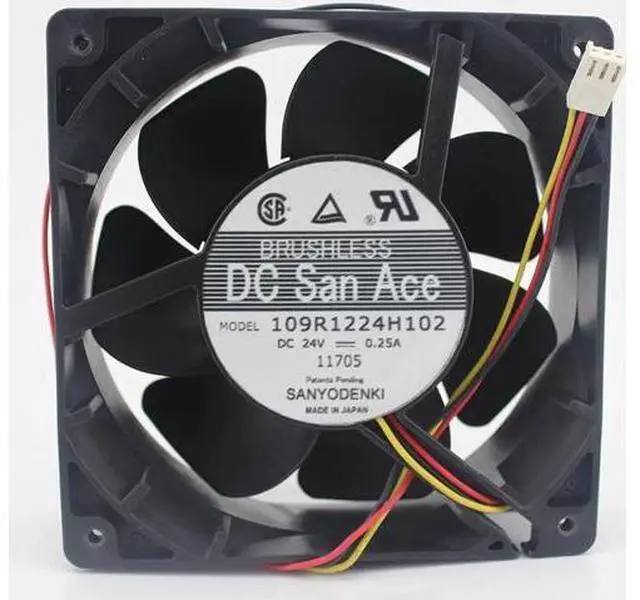 Main image of 109R1224H102 12CM Cooling Fan SANYO 109R1224H102 12038 24V 0.25A Axial fan
