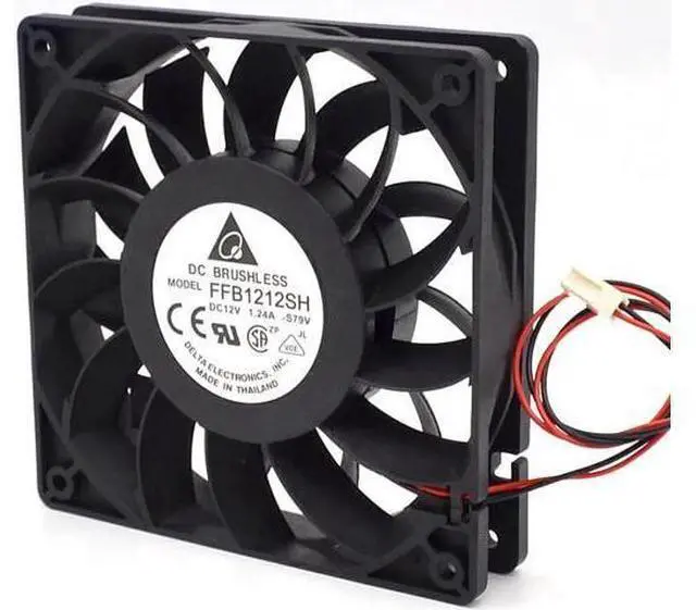 Alt view image 2 of 6 - 1pcs fan 12025 high speed air volume fan 12 cm 1.24A FFB1212SH