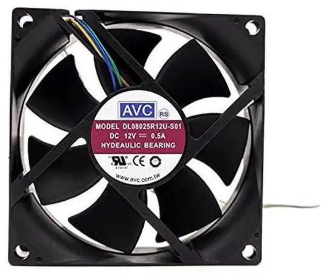 Main image of DL08025R12U-S01 Fan for AVC DL08025R12U-S01 12V 0.5A 8025 Chassis Fan
