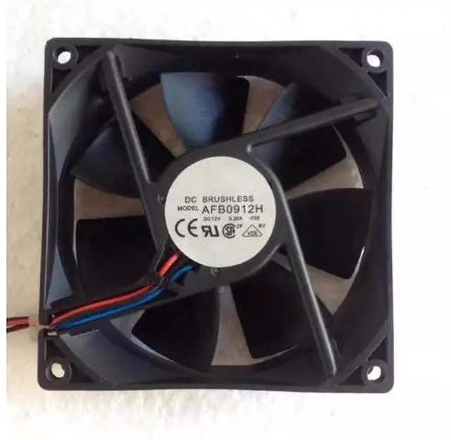 Main image of DC12V 0.30A AFB0912H 9025 9cm 3-wire dual ball bearing temperature control cooling fan