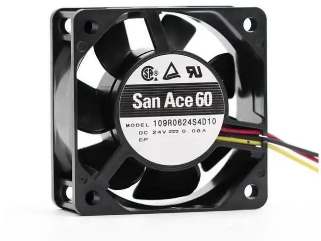 Alt view image 2 of 4 - DC24V 0.08A 109R0624S4D10 6025 6cm 3-wire inverter cooling fan