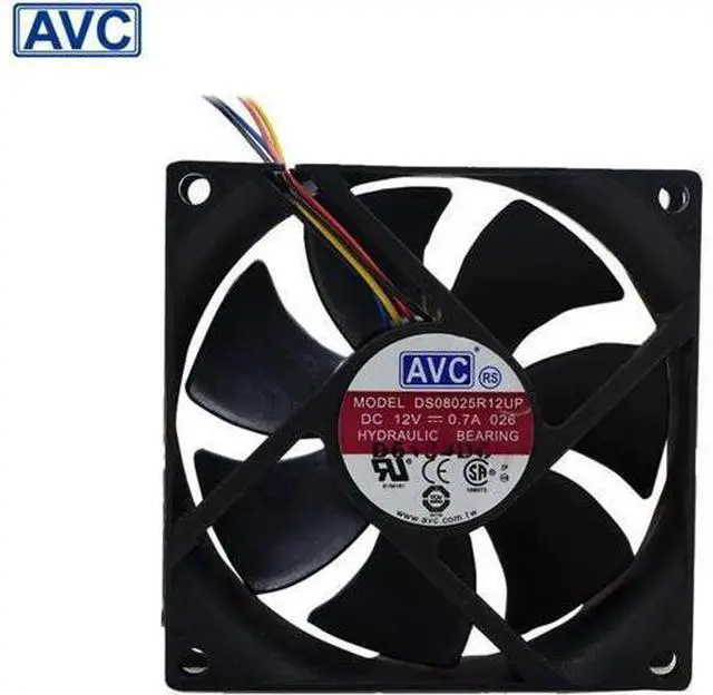 Main image of AVC 8025 DS08025R12UP 80mm 8cm DC 12V 0.7A 4Wire Computer case CPU Cooler Cooling Fan