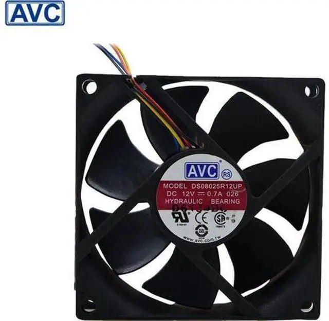Main image of AVC 8025 DS08025R12UP 80mm 8cm DC 12V 0.7A 4Wire Computer case CPU Cooler Cooling Fan