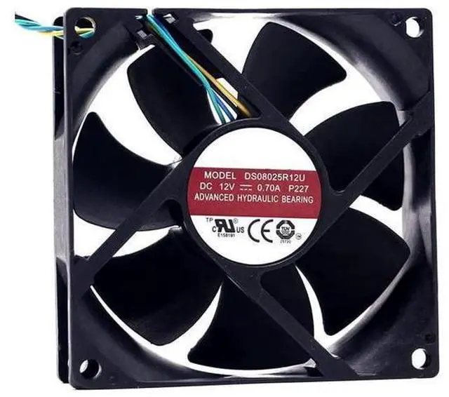 Alt view image 2 of 4 - DC12V 0.70A DS08025R12U 8025 8cm 4-Wire high Airflow Speed Control Cooling Fan