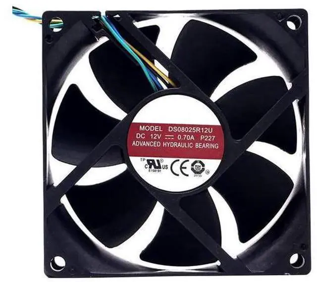 Main image of DC12V 0.70A DS08025R12U 8025 8cm 4-Wire high Airflow Speed Control Cooling Fan