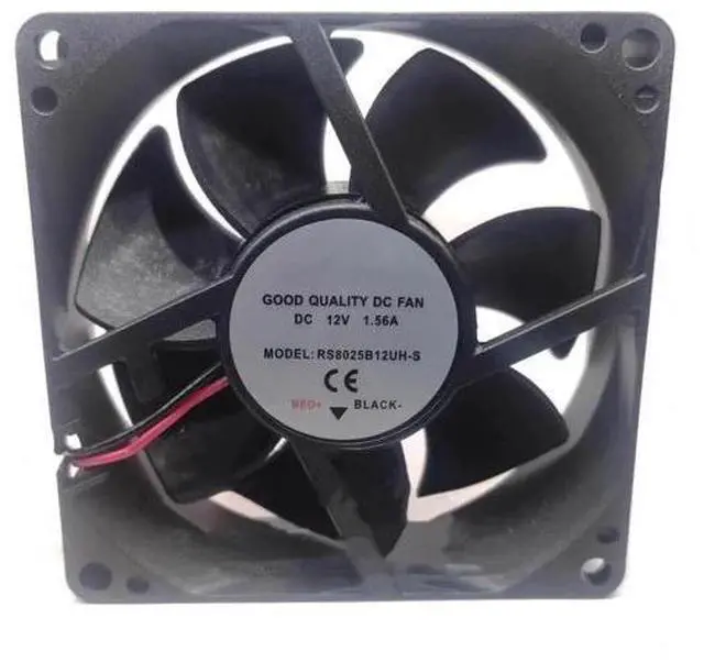 Main image of DC12V 1.56A RS8025B12UH-S 8025 8cm 2-Wire high air Volume Ball Bearing Cooling Fan