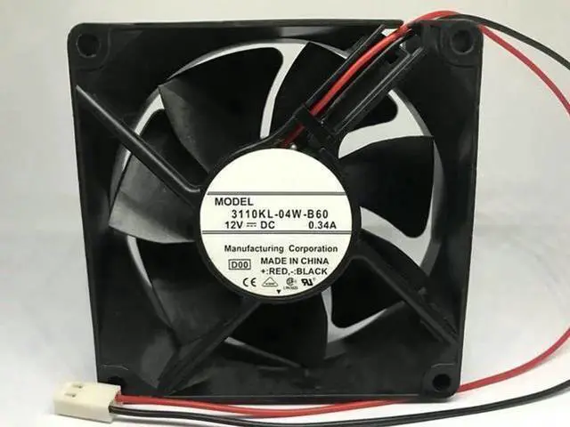 Main image of DC12V 0.34A 3110KL-04W-B60 8025 8cm 2-Wire Large air Volume Chassis Cooling Fan