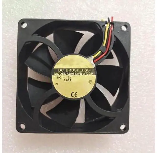Main image of DC12V 0.65A AD0812VB-A72GP 8025 8cm 3-Wire high Airflow Dual Ball Cooling Fan