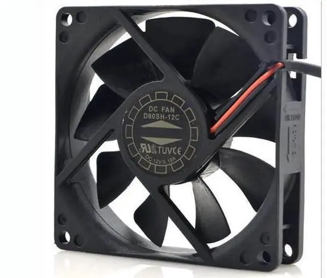 Alt view image 2 of 3 - for D80SH-12C 12V 0.19A 80X80X20MM 2-Wire Cooling Fan