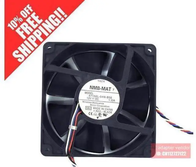 Main image of NMB 12V fan 12cm fan violence 1.3A 4715KL-04W-B56 thermostat fan I Minerals