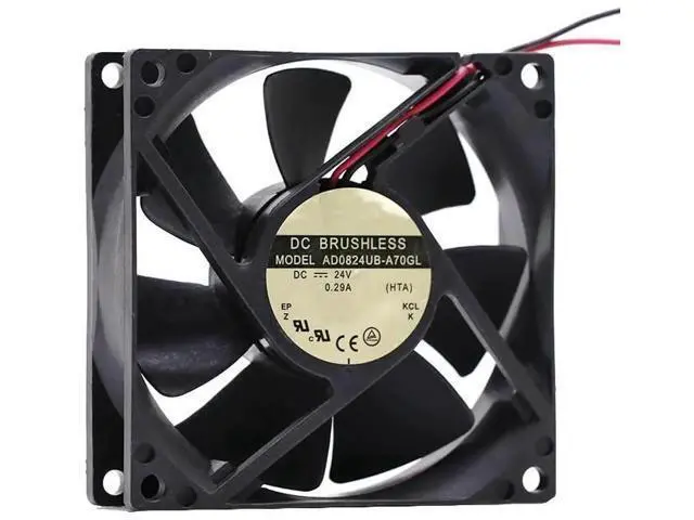 Alt view image 2 of 4 - DC24V 0.29A AD0824UB-A70GL 8025 8cm 2-wire inverter cooling fan